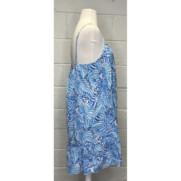 Lilly‎ Pulitzer Jayden Linen Dress Large Amafi Blue by the Seashore Resort Beach - Picture 5 of 11